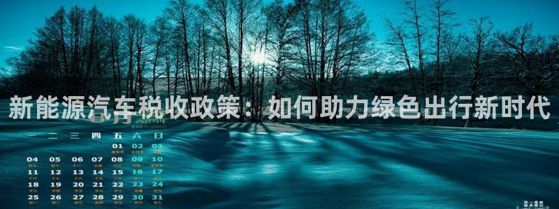 新宝GG娱：新能源汽车税收政策：如何助力
