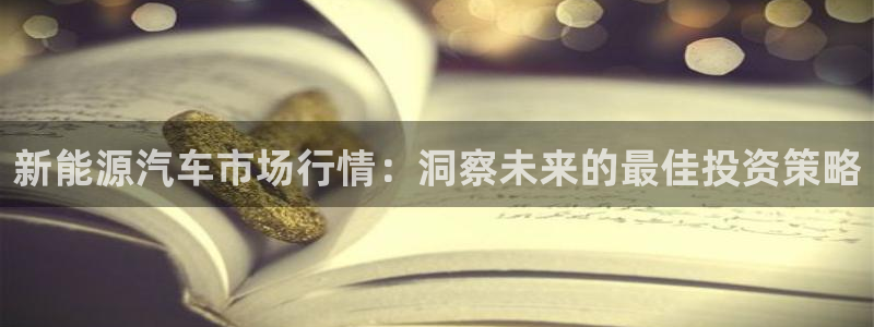 新宝GG厮78778：新能源汽车市场行情
